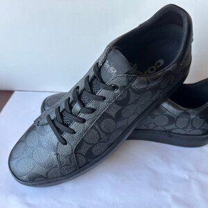 NEW COACH SIGNATURE Charcoal Black Low Top Shoes G4949 Size 13